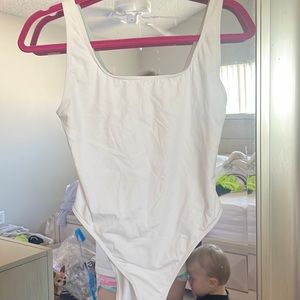 Asos white one piece suit
